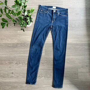 Hudson Jeans Dark Blue "Mid Rise" Skinny Jeans